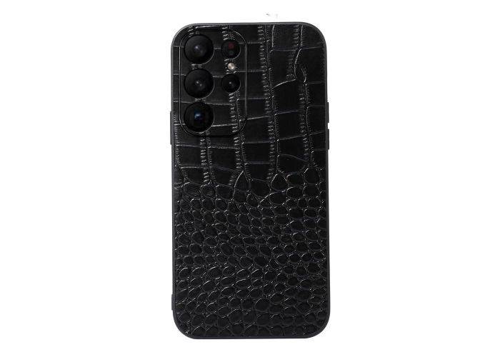 Samsung Galaxy S23 Ultra 5G - Hybrid cover i ægte læder - Sort