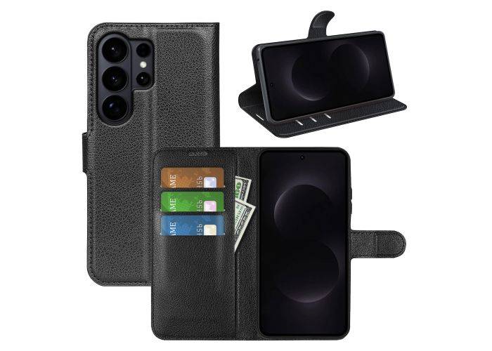 Samsung Galaxy S26 Ultra - Læder cover / pung - Sort