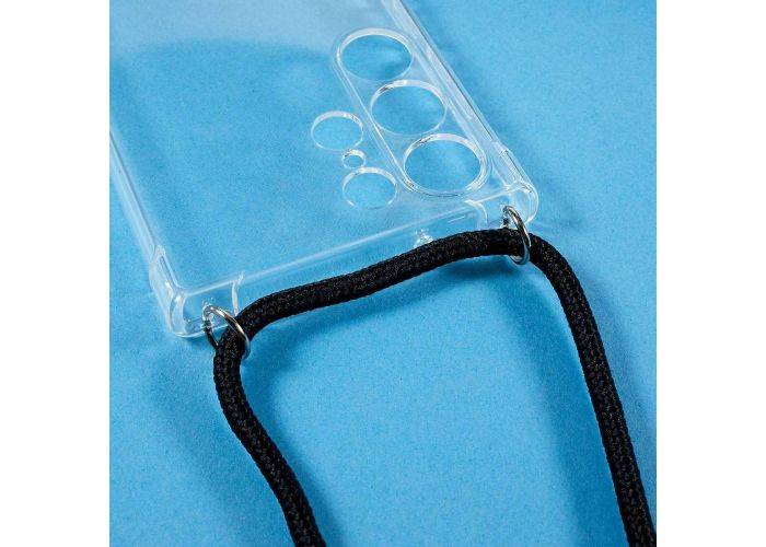 Samsung Galaxy S23 Ultra 5G - Shockproof gummi cover - Aftagelig strop - Transparent