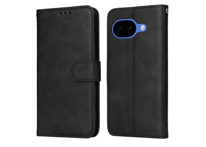 Google Pixel 10a - Læder cover / pung - Sort