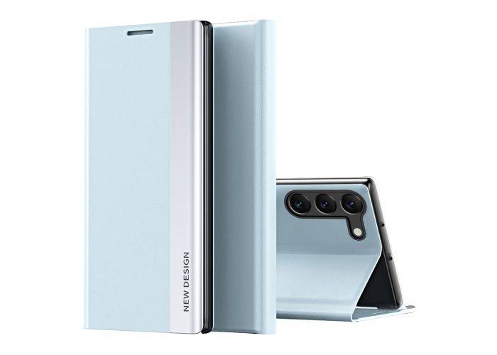Samsung Galaxy S23 5G - Slim flip læder cover - Lyseblå