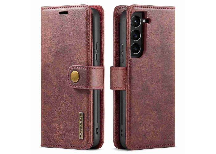 Samsung Galaxy S23 Plus 5G - DG.MING ægte læder cover / pung - Rød