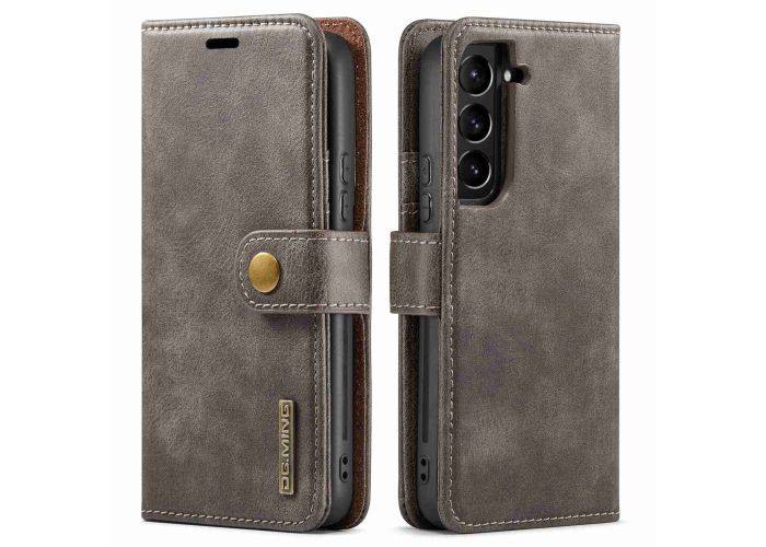 Samsung Galaxy S23 Plus 5G - DG.MING ægte læder cover / pung - Grå