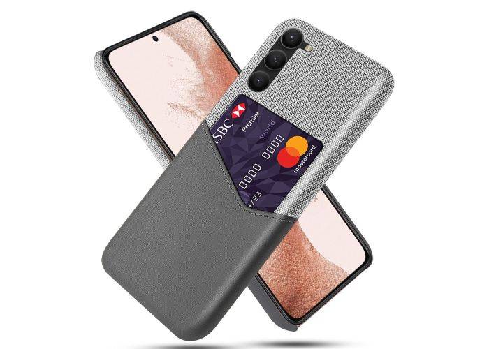 Samsung Galaxy S23 5G - Læder Hard cover med kortholder - Grå