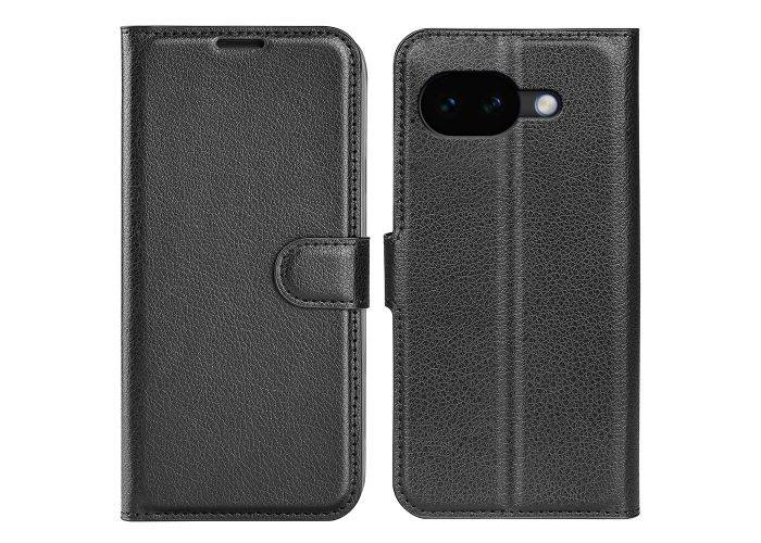Google Pixel 10a - Amorus læder cover / pung med kortholdere - Sort
