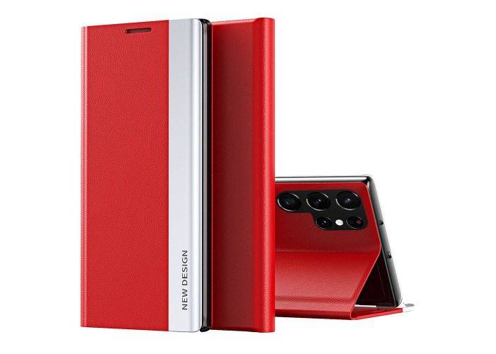 Samsung Galaxy S23 Ultra 5G - Flip Læder cover - Rød