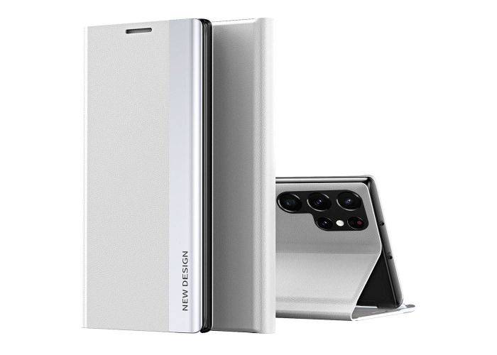 Samsung Galaxy S23 Ultra 5G - Flip Læder cover - Hvid