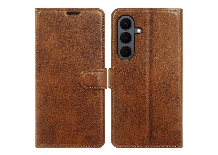 Samsung Galaxy S26 5G - Vintage læder cover / pung - Brun