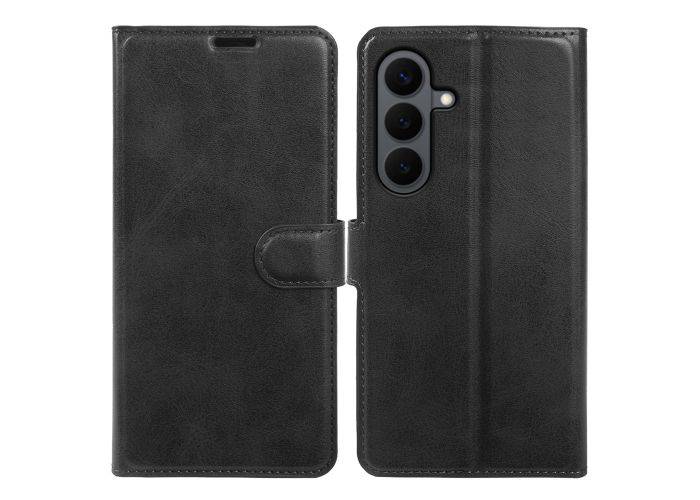 Samsung Galaxy S26 Plus - Vintage læder cover / pung - Sort