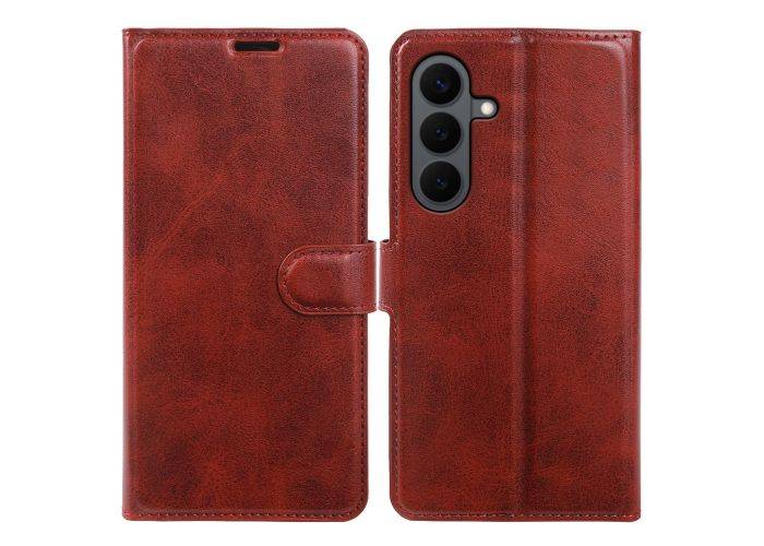 Samsung Galaxy S26 Plus - Vintage læder cover / pung - Rød