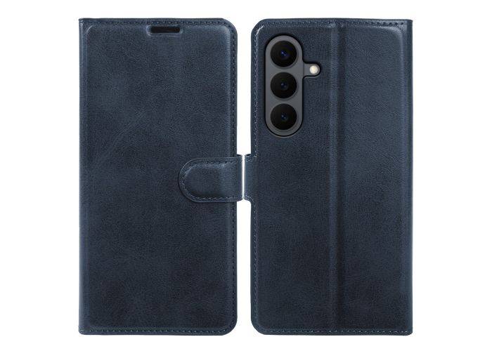 Samsung Galaxy S26 Plus - Vintage læder cover / pung - Blå