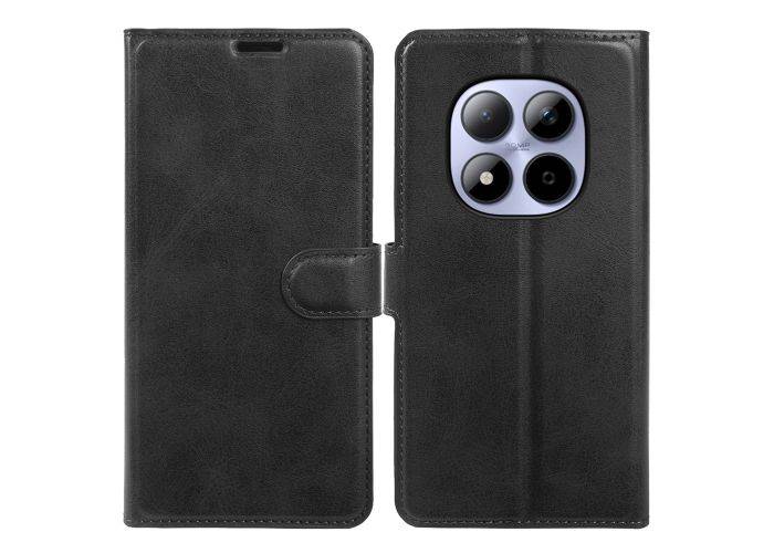 Xiaomi Redmi Note 15 Pro 5G - Vintage læder cover / pung - Sort
