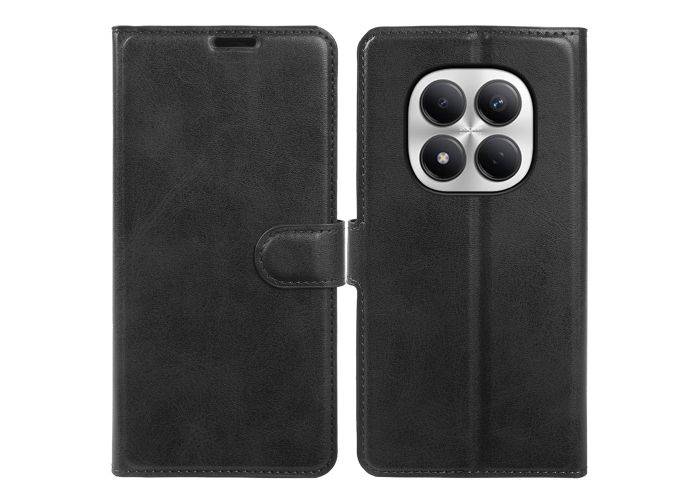 Xiaomi Redmi Note 15 5G / 15 4G - Vintage læder cover / pung - Sort