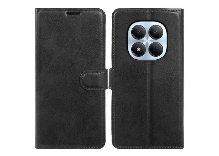Xiaomi Redmi Note 15 Pro 4G - Vintage læder cover / pung - Sort