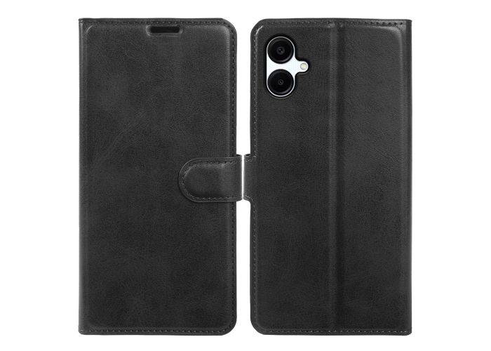 Samsung Galaxy A07 5G / 4G - Vintage læder cover / pung - Sort