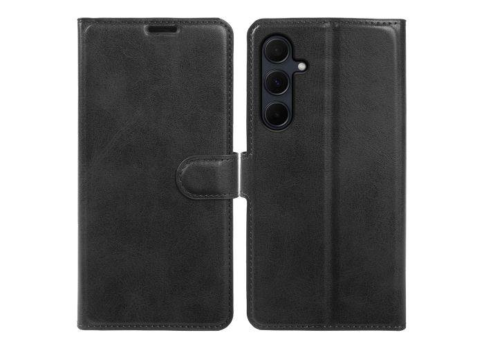 Samsung Galaxy A35 5G - Vintage læder cover / pung - Sort