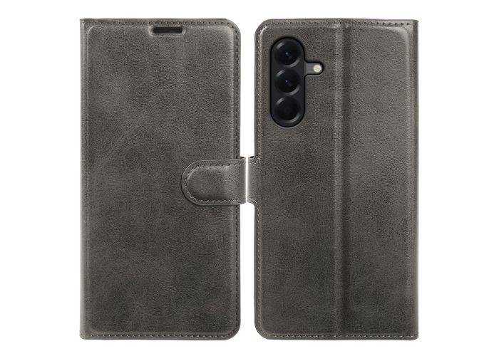 Samsung Galaxy A57 5G - Vintage læder cover / pung - Grå