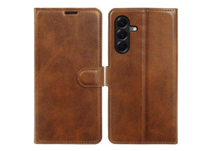 Samsung Galaxy A57 5G - Vintage læder cover / pung - Brun