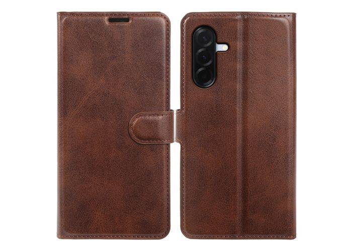Samsung Galaxy A37 5G - Vintage læder cover / pung - Mørk brun