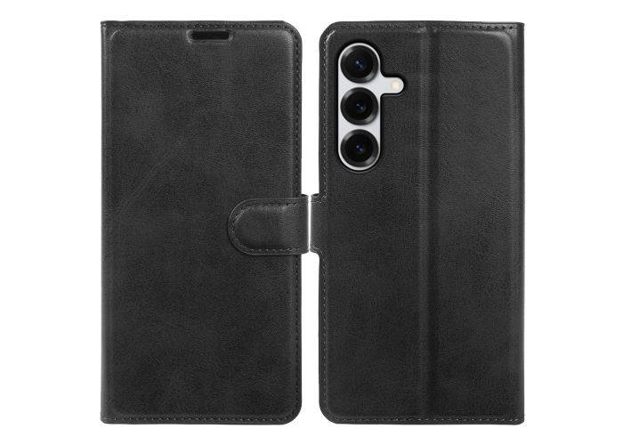 Samsung Galaxy S25 5G - Vintage læder cover / pung - Sort