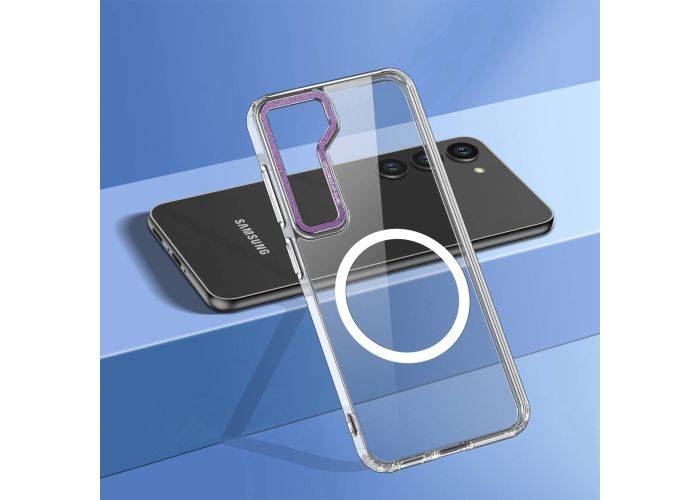 Samsung Galaxy S23 5G - Ultraklar Hybrid cover - Magsafe kompatibel - Lilla