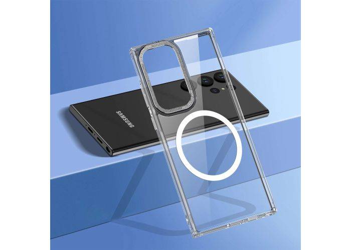 Samsung Galaxy S23 Ultra 5G - Ultraklar Hybrid cover - Magsafe kompatibel - Sølv