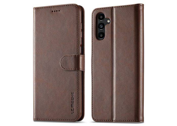 Samsung Galaxy A34 5G - LC.IMEEKE læder cover / pung - Brun