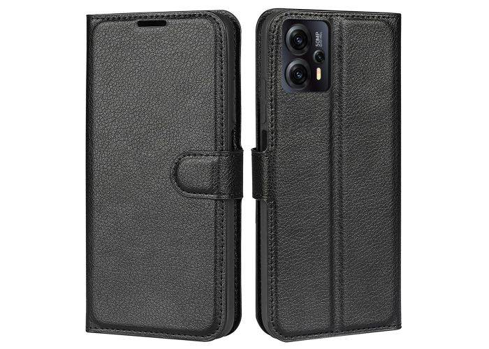 Motorola Moto G53 5G - Læder cover / pung - Sort