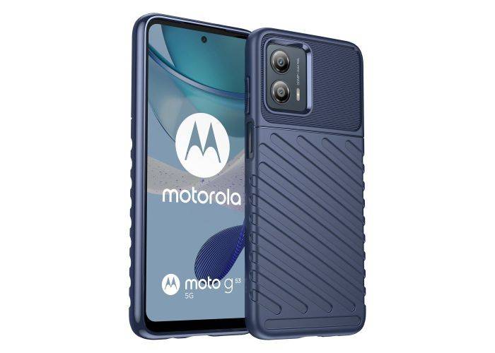 Motorola Moto G53 5G - Thunder Series gummi cover - Blå