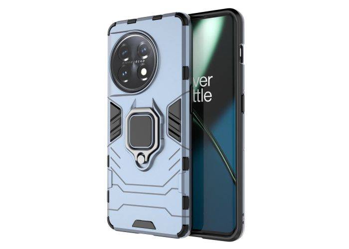 OnePlus 11 5G - Shockproof Hybrid cover med Kickstand - Blå