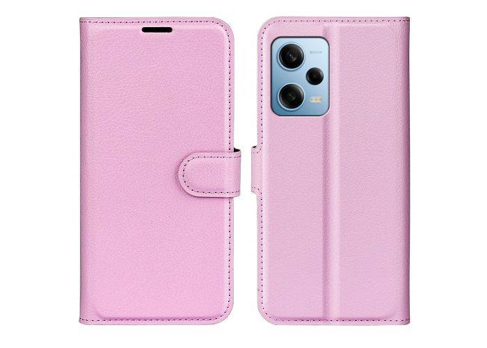 Xiaomi Redmi Note 12 Pro 5G - Læder cover / pung - Pink