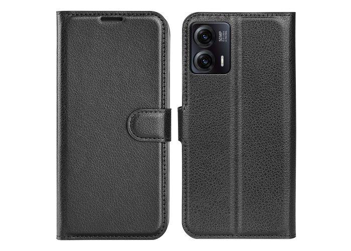 Motorola Moto G73 5G - Læder cover / pung - Sort