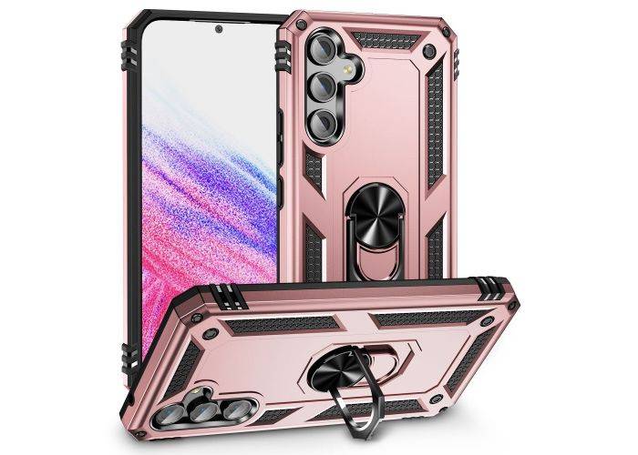 Samsung Galaxy A54 5G - Military Grade Hybrid cover m/ Kickstand - Rosa guld