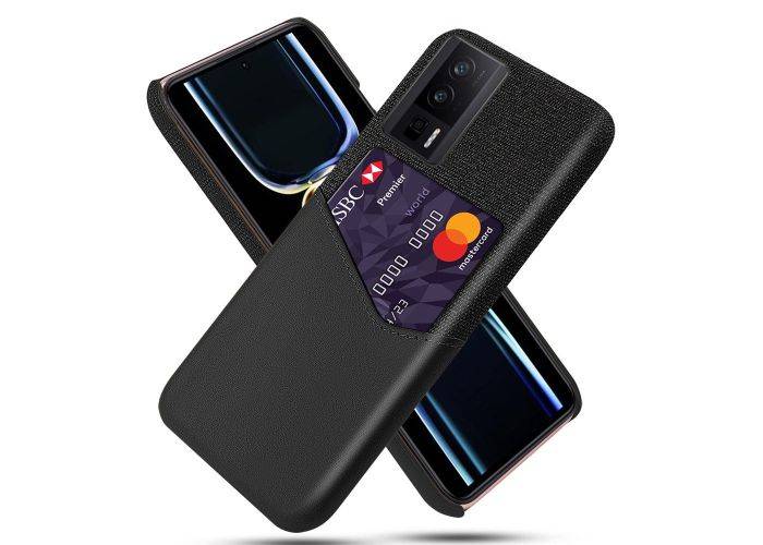 Xiaomi Poco F5 Pro 5G - Slim læder Hardcover med kortholder - Sort