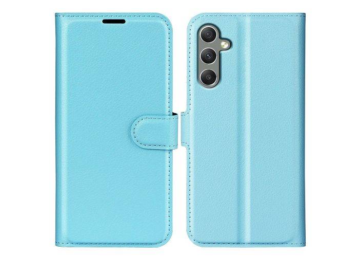 Samsung Galaxy A24 4G - Læder cover / pung - Blå