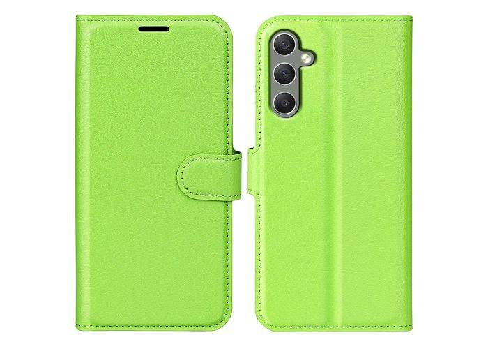 Samsung Galaxy A24 4G - Læder cover / pung - Grøn