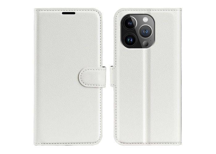 iPhone 15 Pro - Læder cover / pung - Hvid