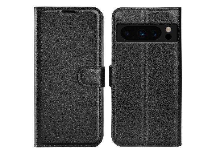 Google Pixel 8 Pro - Læder cover / pung - Sort