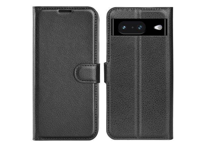 Google Pixel 8 - Læder cover / pung - Sort