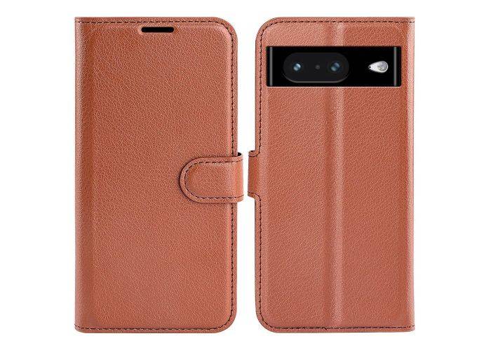 Google Pixel 8 - Læder cover / pung - Brun