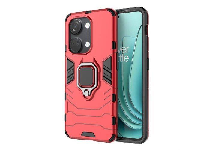 OnePlus Nord 3 5G - Shockproof Hybrid cover med Kickstand - Rød
