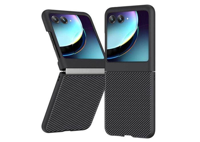 Motorola Razr 40 Ultra 5G - Slim hardcover - Børstet design - Sort