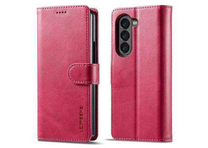 Samsung Galaxy Z Fold5 5G - LC.IMEEKE læder cover / pung - Rosa