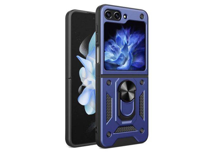 Samsung Galaxy Z Flip5 5G - Magnetisk Hybrid cover med Kickstand - Blå