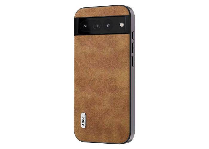 Google Pixel 8 - ABEEL shockproof læder Hybrid cover - Brun