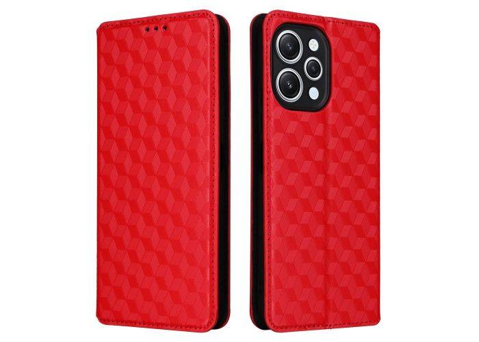 Xiaomi Redmi 12 4G / 12 5G - Slim flip cover - Printet design - Rød