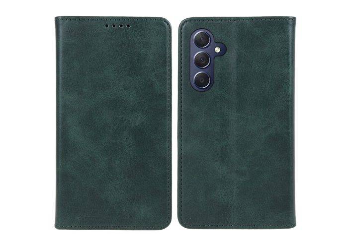 Samsung Galaxy S23 FE - Slim flip læder cover - Grøn