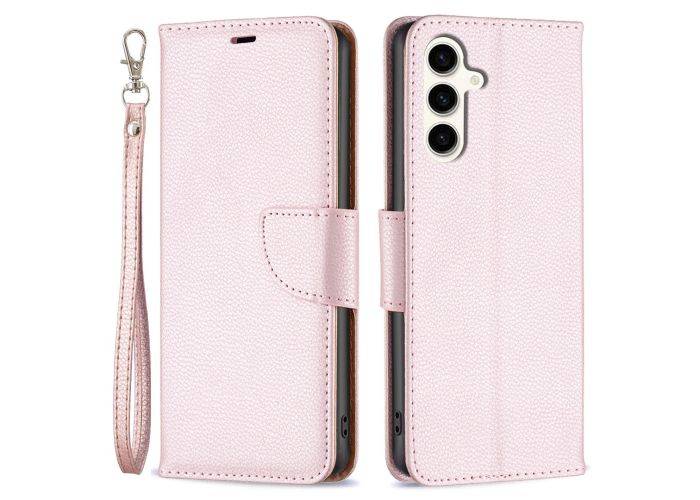 Samsung Galaxy S23 FE - Læder cover / pung - Rosa guld