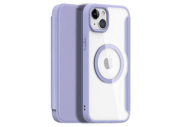 iPhone 15 - Dux Ducis Skin X Pro Flip Magsafe cover - Lilla