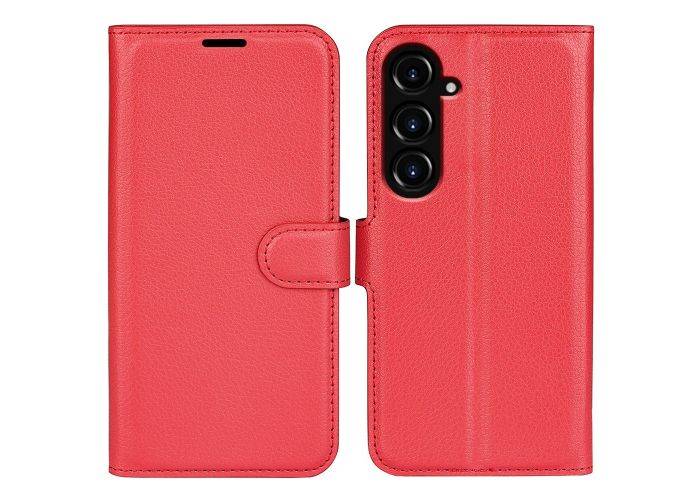 Samsung Galaxy S23 FE - Læder cover / pung - Rød